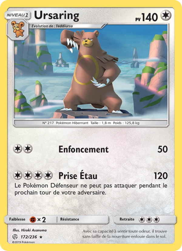 Ursaring 172 — Cosmic Eclipse (French Pokémon TCG card)