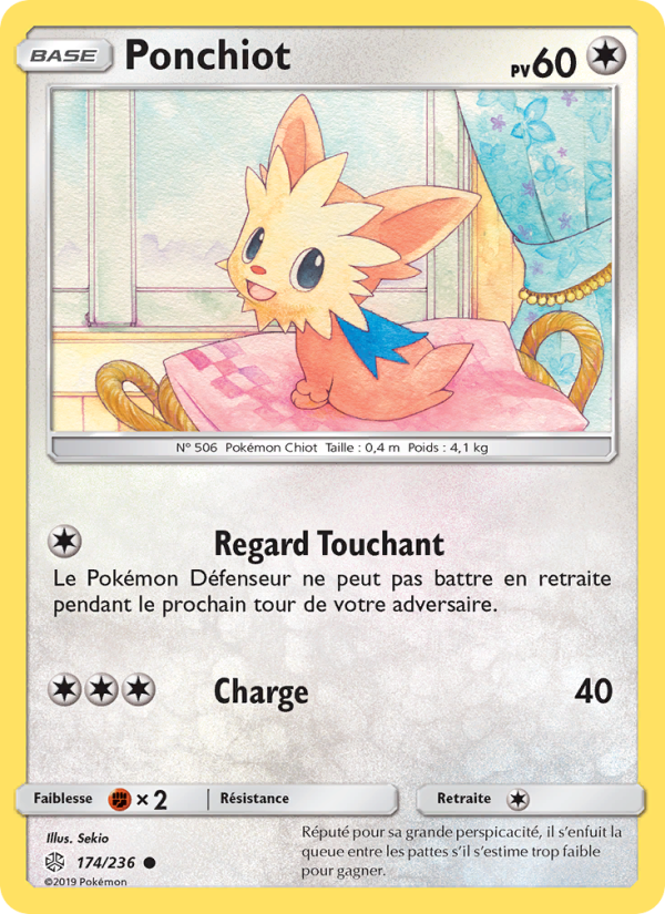 Ponchiot 174 — Cosmic Eclipse (French Pokémon TCG card)