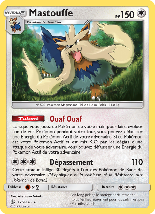 Mastouffe 176 — Cosmic Eclipse (French Pokémon TCG card)