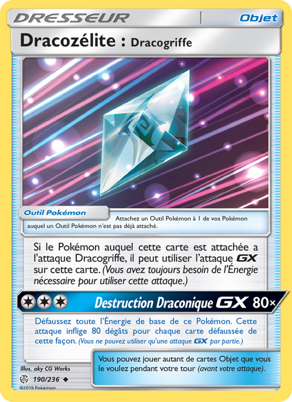 Dracozélite : Dracogriffe 190 — Cosmic Eclipse (French Pokémon TCG card)