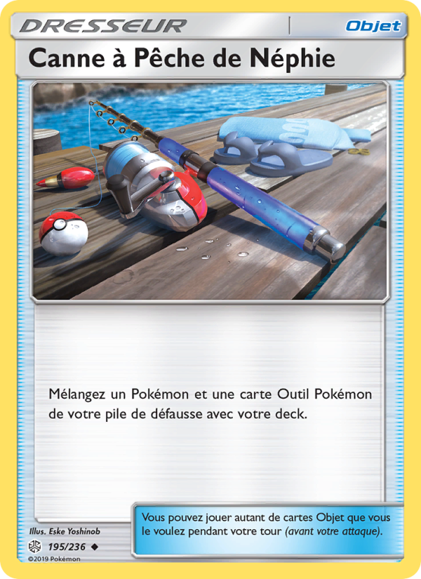 Canne à Pêche de Néphie 195 — Cosmic Eclipse (French Pokémon TCG card)