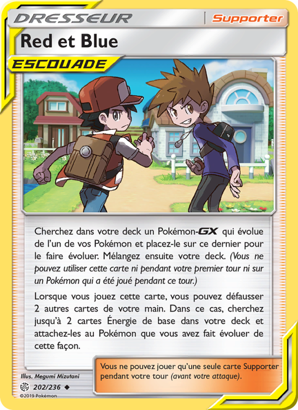 Red et Blue 202 — Cosmic Eclipse (French Pokémon TCG card)