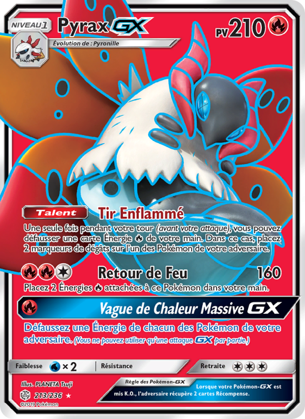 Pyrax GX 213 — Cosmic Eclipse (French Pokémon TCG card)
