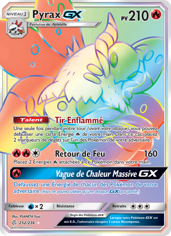 Pyrax GX 252 — Cosmic Eclipse (French Pokémon TCG card)