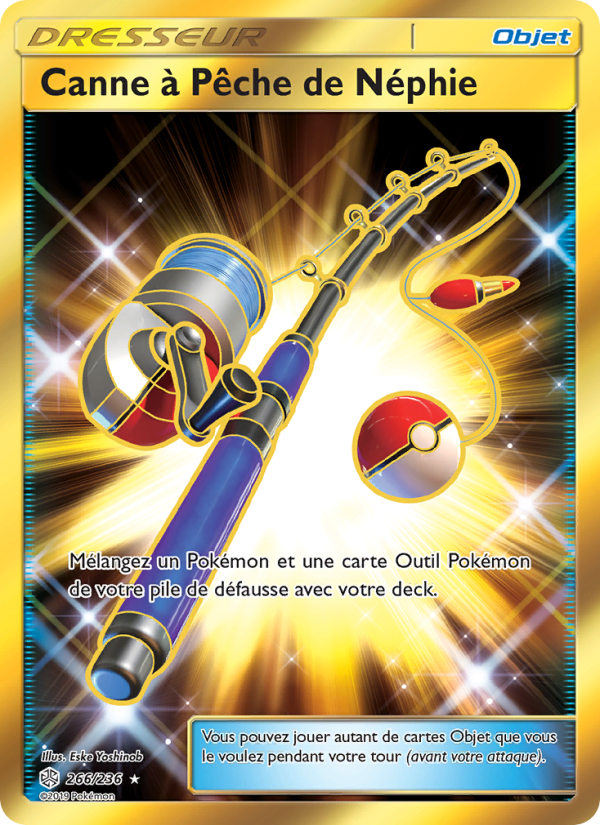 Canne à Pêche de Néphie 266 — Cosmic Eclipse (French Pokémon TCG card)