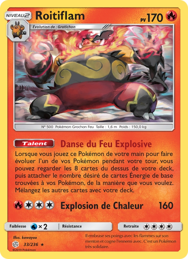 Roitiflam 33 — Cosmic Eclipse (French Pokémon TCG card)