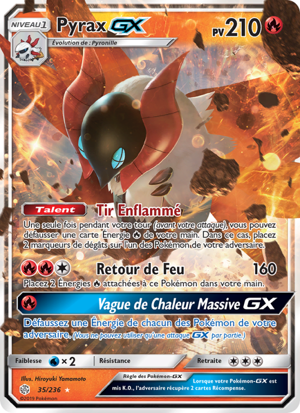 Pyrax GX 35 — Cosmic Eclipse (French Pokémon TCG card)