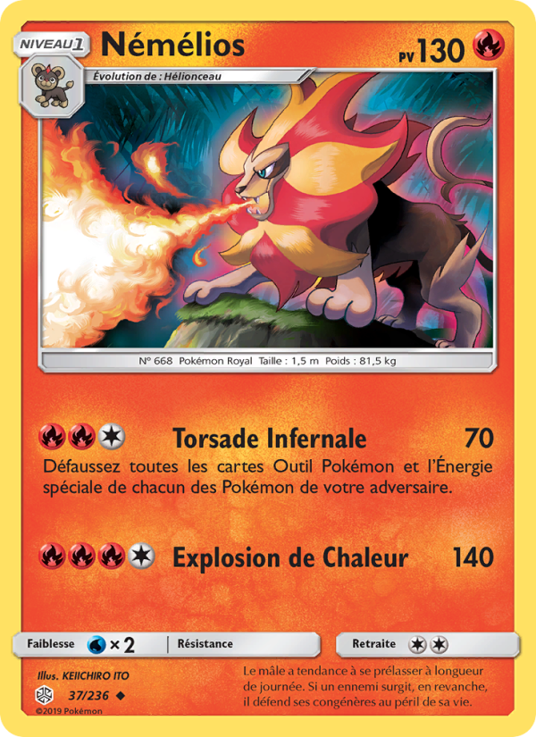 Némélios 37 — Cosmic Eclipse (French Pokémon TCG card)
