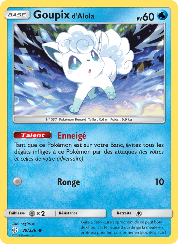 Goupix d’Alola 39 — Cosmic Eclipse (French Pokémon TCG card)