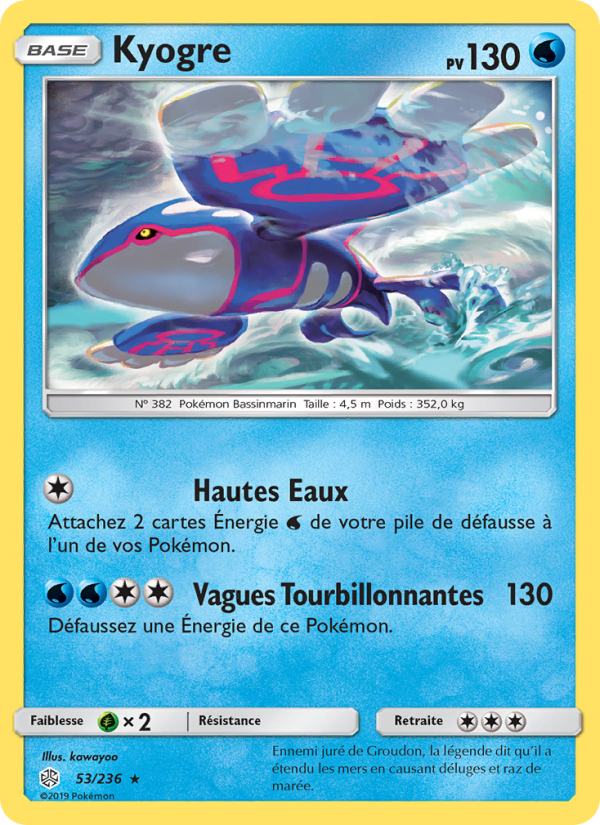 Kyogre 53 — Cosmic Eclipse (French Pokémon TCG card)