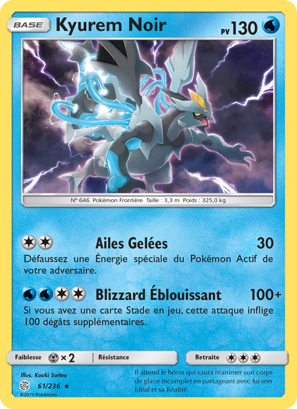 Kyurem Noir 61 — Cosmic Eclipse (French Pokémon TCG card)