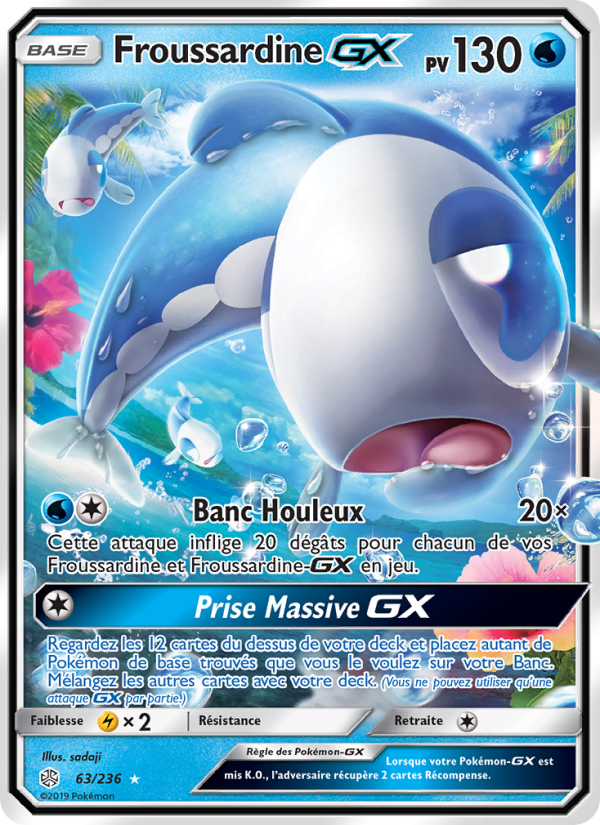 Froussardine GX 63 — Cosmic Eclipse (French Pokémon TCG card)