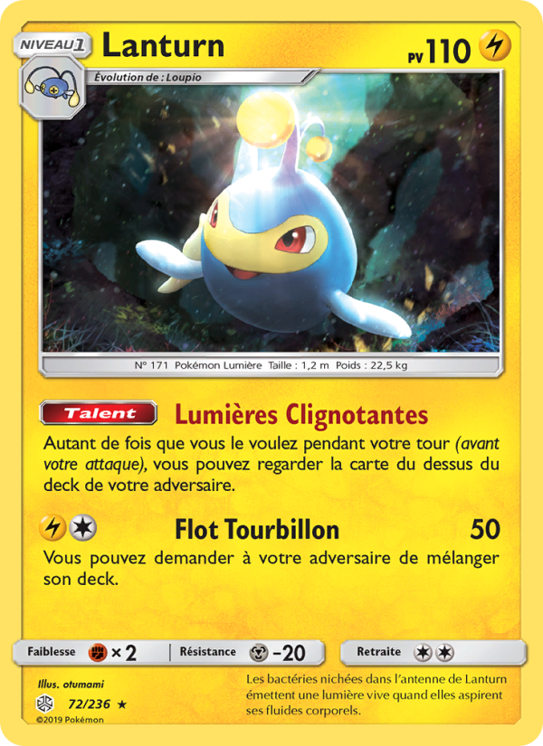 Lanturn 72 — Cosmic Eclipse (French Pokémon TCG card)