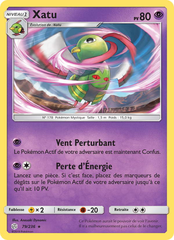 Xatu 79 — Cosmic Eclipse (French Pokémon TCG card)