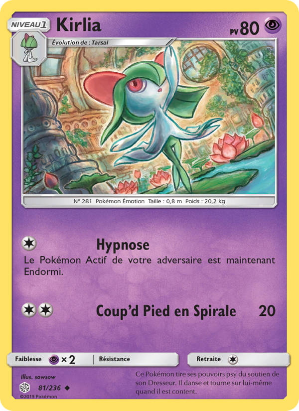 Kirlia 81 — Cosmic Eclipse (French Pokémon TCG card)