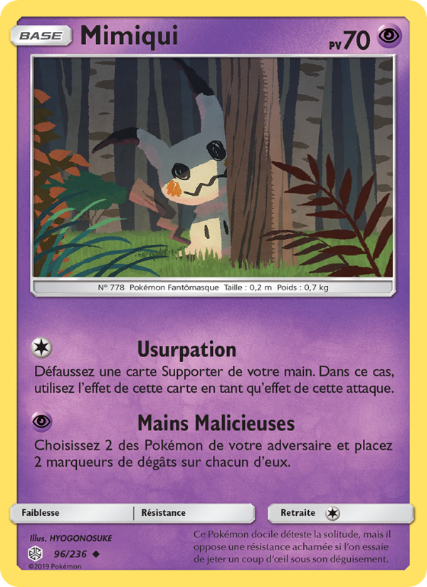 Mimiqui 96 — Cosmic Eclipse (French Pokémon TCG card)