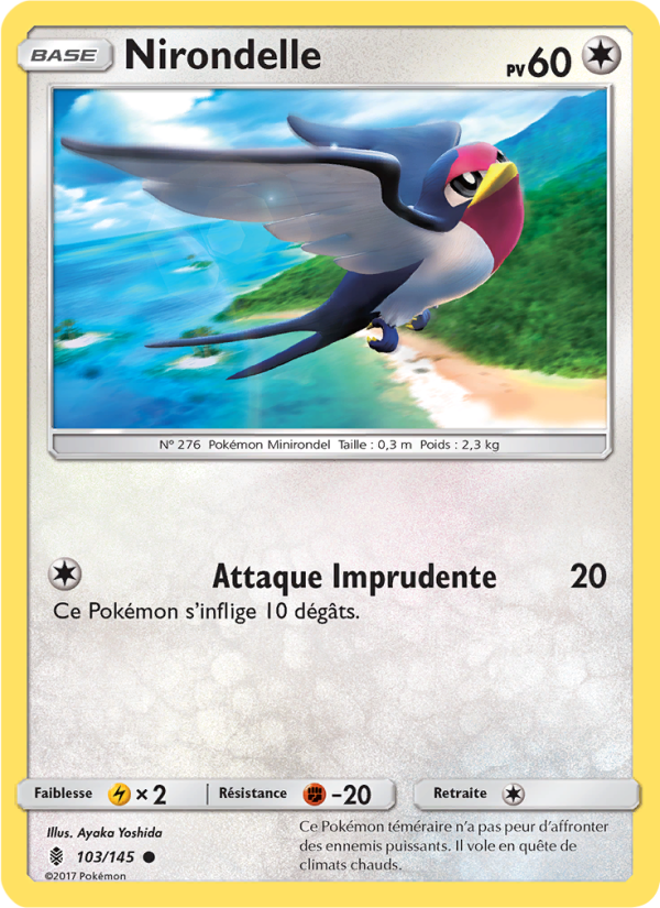 Nirondelle 103 — Guardians Rising (French Pokémon TCG card)