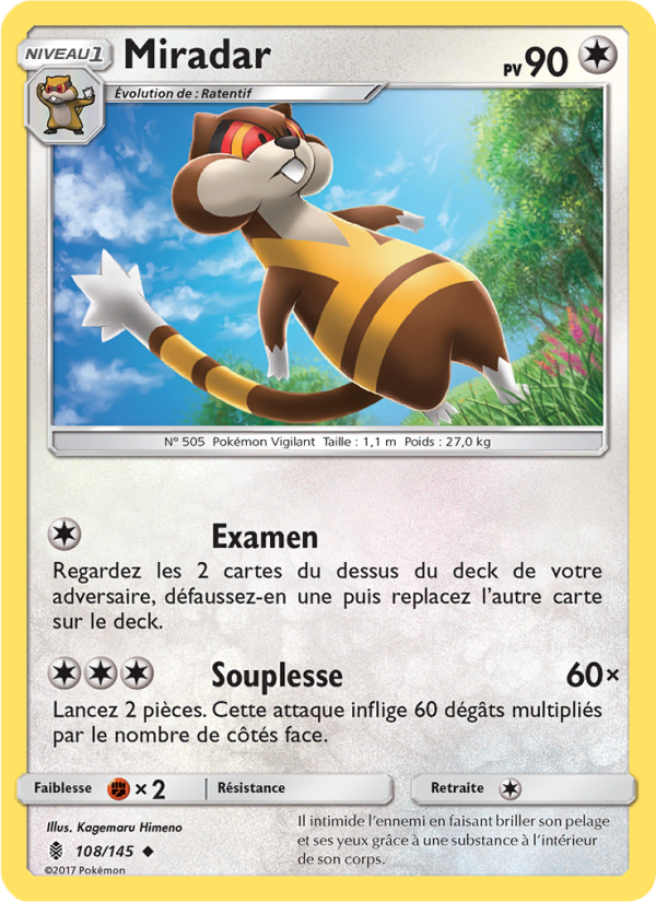 Miradar 108 — Guardians Rising (French Pokémon TCG card)