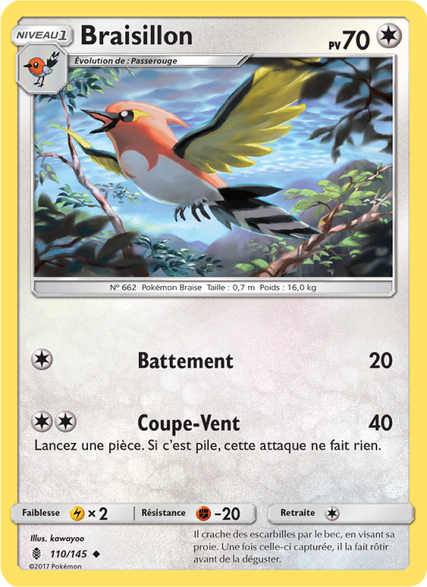 Braisillon 110 — Guardians Rising (French Pokémon TCG card)