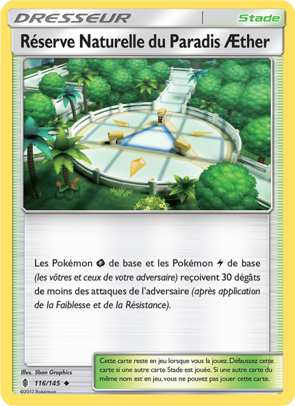 Réserve Naturelle du Paradis Æther 116 — Guardians Rising (French Pokémon TCG card)