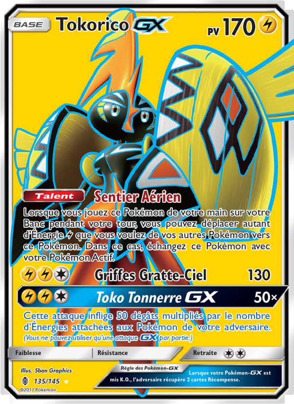 Tokorico GX 135 — Guardians Rising (French Pokémon TCG card)