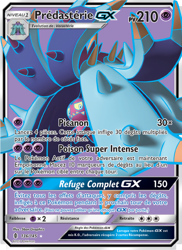 Prédastérie GX 136 — Guardians Rising (French Pokémon TCG card)