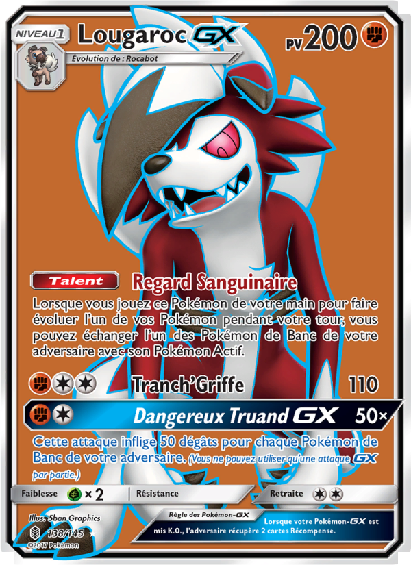 Lougaroc GX 138 — Guardians Rising (French Pokémon TCG card)