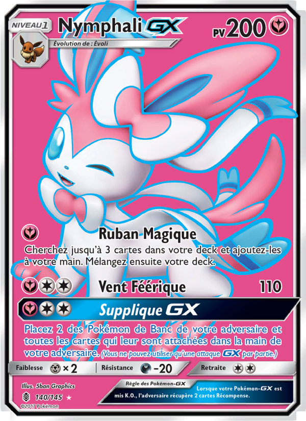 Nymphali GX 140 — Guardians Rising (French Pokémon TCG card)