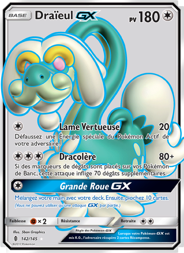 Draïeul GX 142 — Guardians Rising (French Pokémon TCG card)