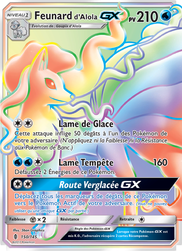 Feunard d’Alola GX 150 — Guardians Rising (French Pokémon TCG card)