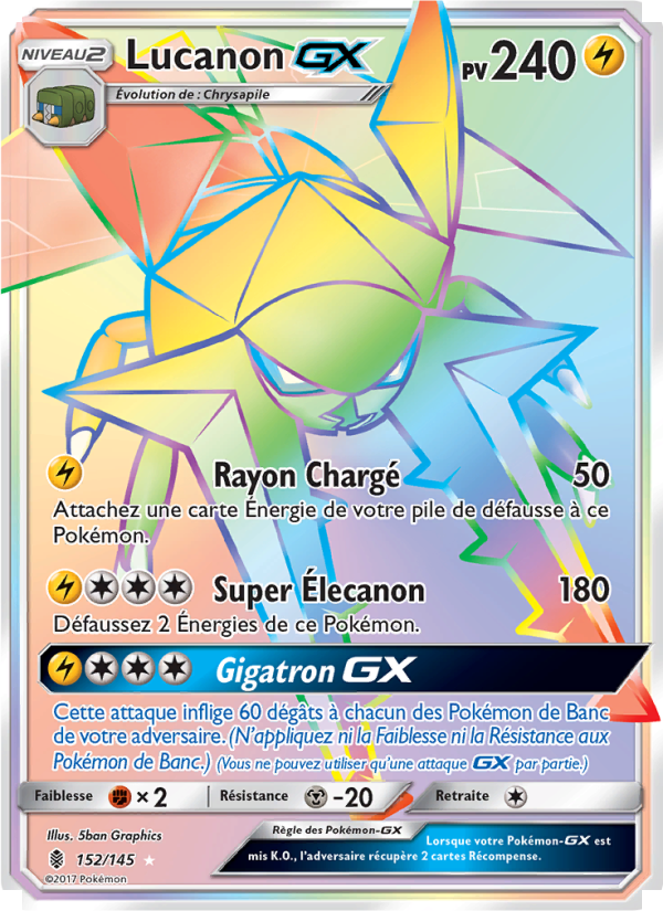 Lucanon GX 152 — Guardians Rising (French Pokémon TCG card)