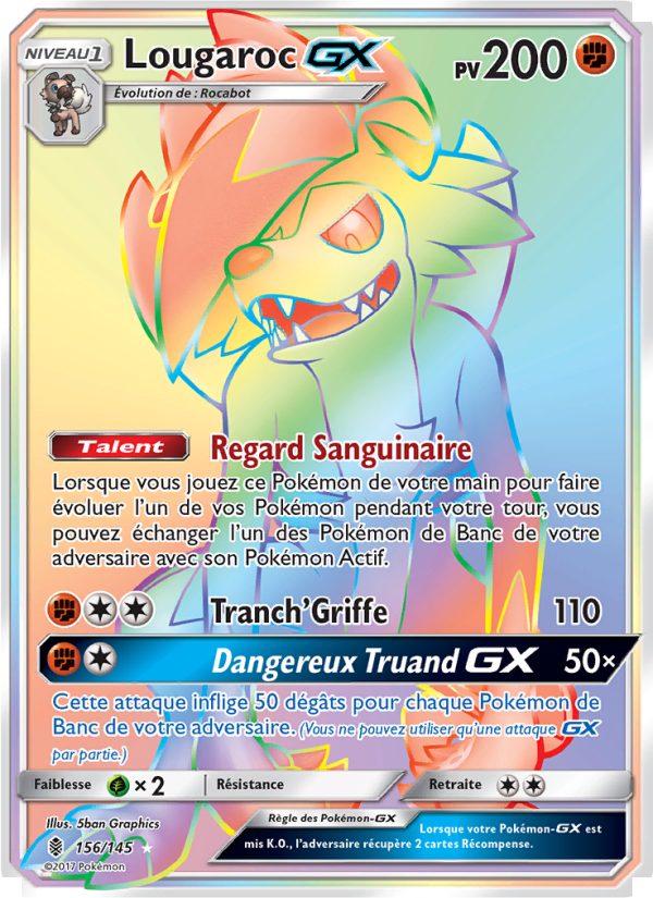 Lougaroc GX 156 — Guardians Rising (French Pokémon TCG card)