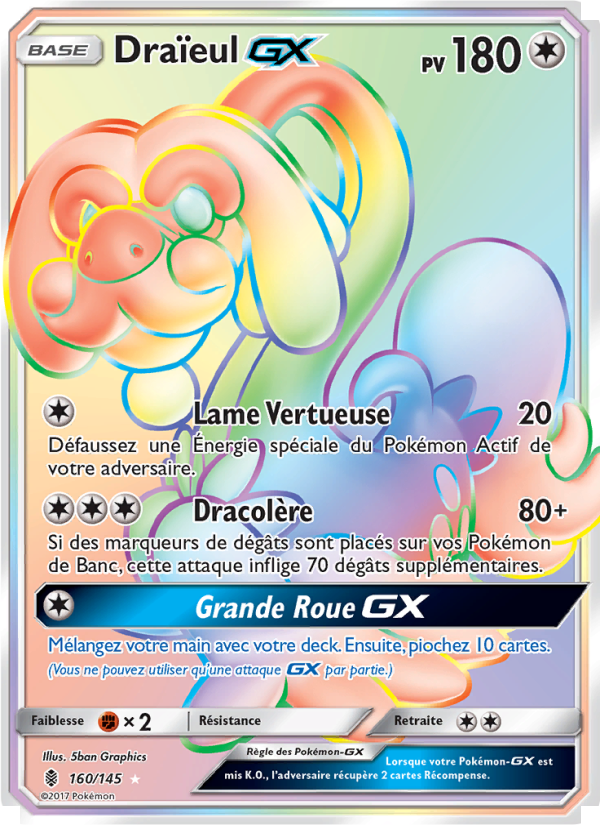 Draïeul GX 160 — Guardians Rising (French Pokémon TCG card)