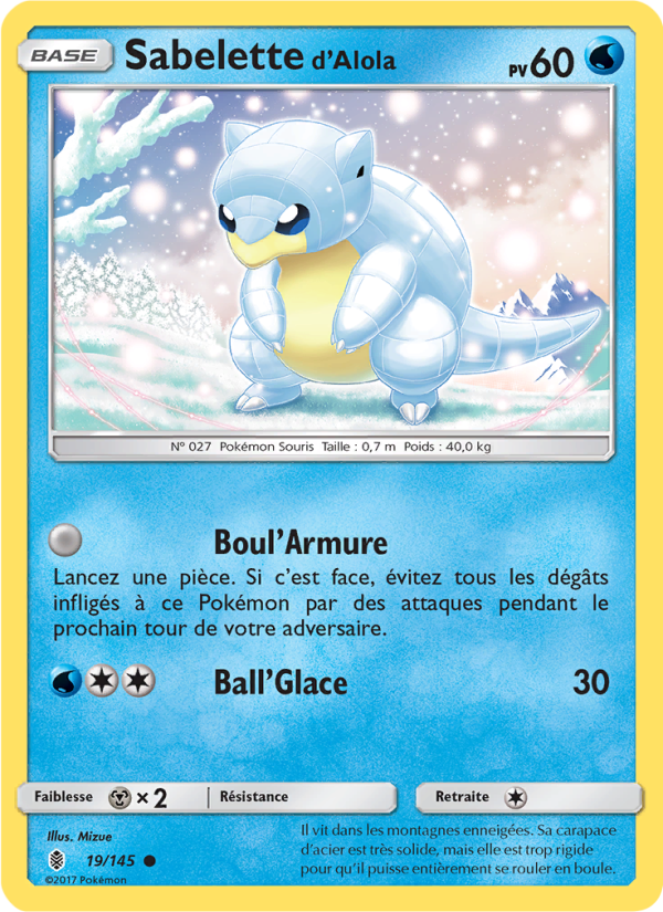 Sabelette d’Alola 19 — Guardians Rising (French Pokémon TCG card)