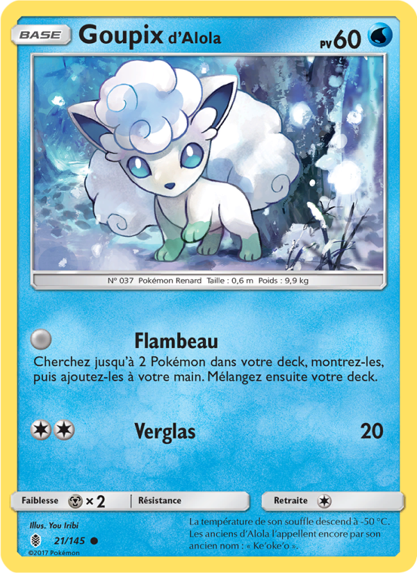 Goupix d’Alola 21 — Guardians Rising (French Pokémon TCG card)