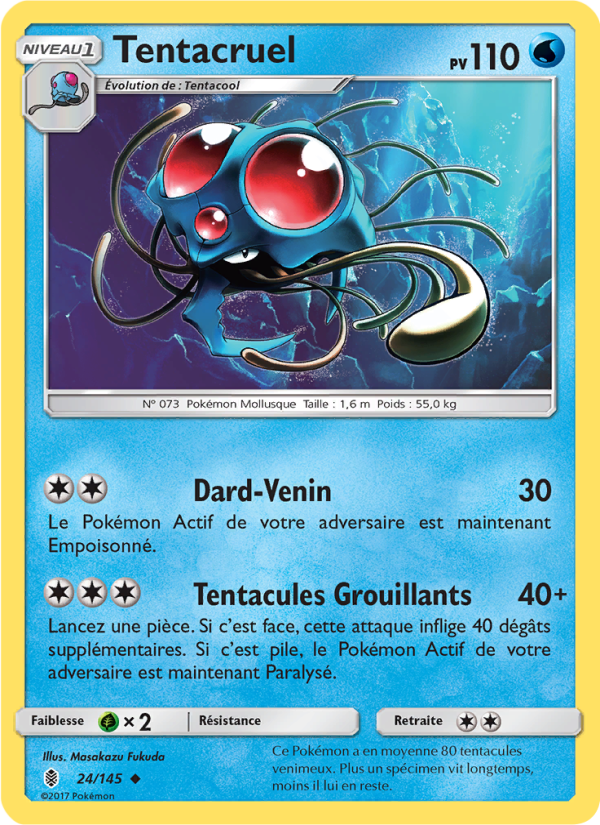Tentacruel 24 — Guardians Rising (French Pokémon TCG card)