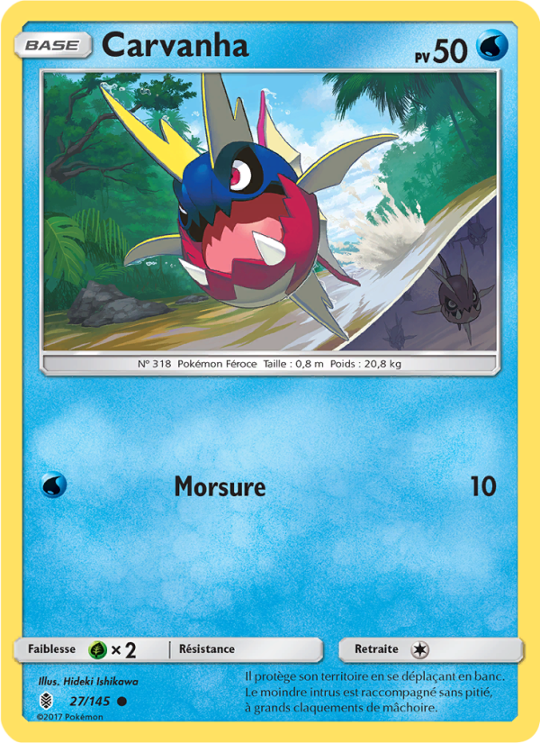 Carvanha 27 — Guardians Rising (French Pokémon TCG card)