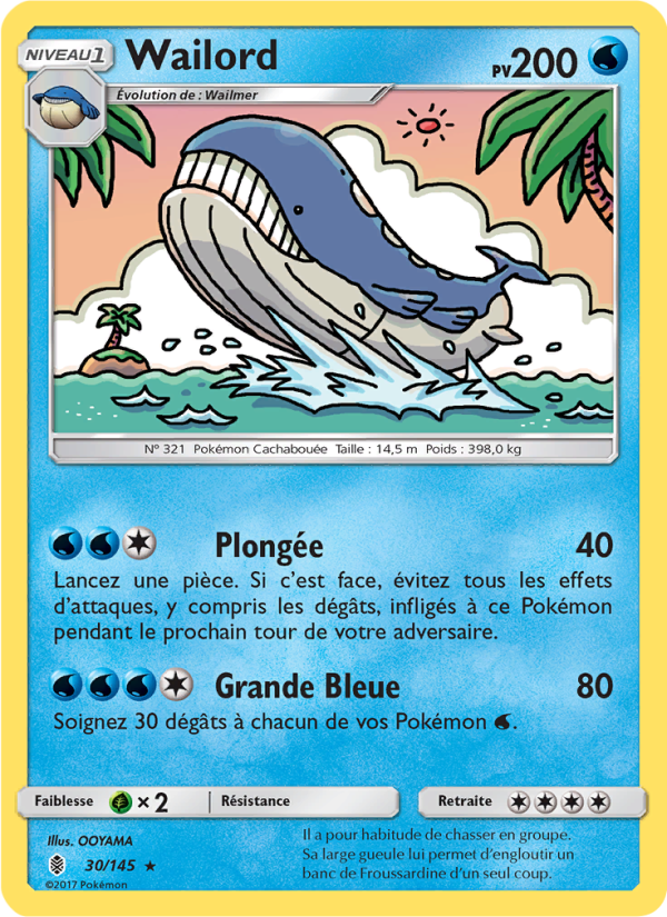 Wailord 30 — Guardians Rising (French Pokémon TCG card)