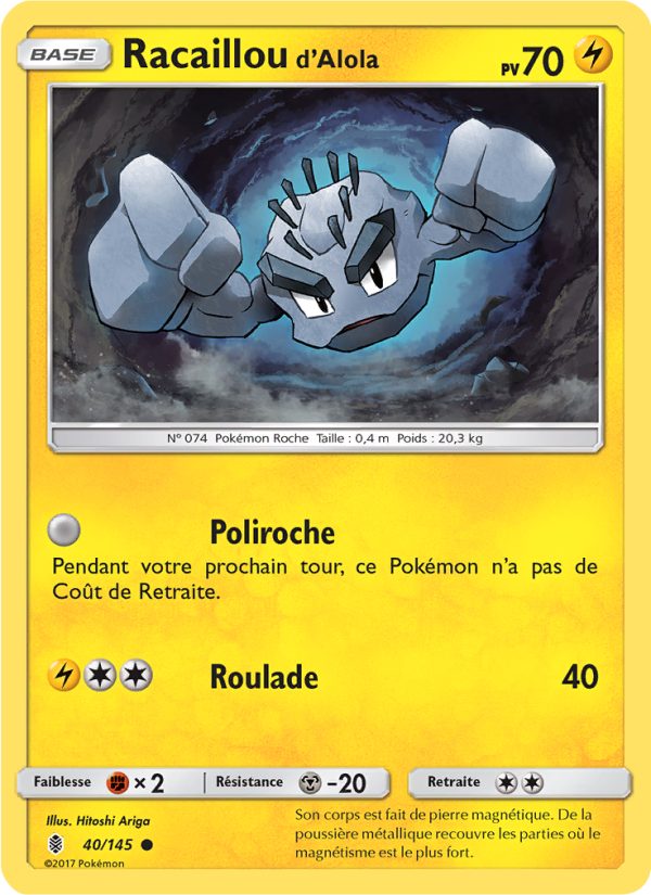 Racaillou d’Alola 40 — Guardians Rising (French Pokémon TCG card)