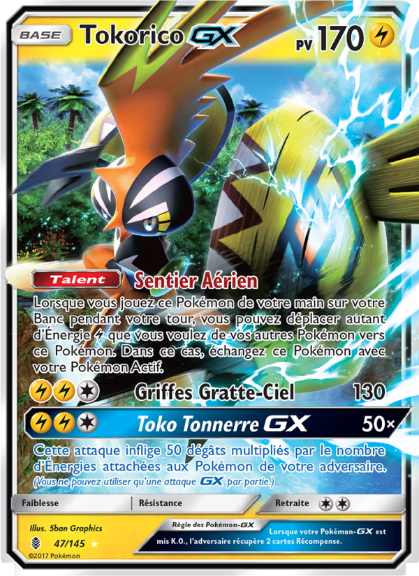 Tokorico GX 47 — Guardians Rising (French Pokémon TCG card)