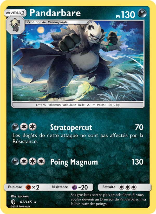 Pandarbare 82 — Guardians Rising (French Pokémon TCG card)