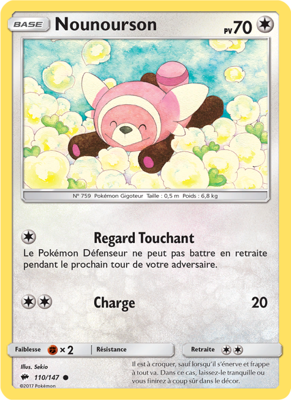 Nounourson 110 — Burning Shadows (French Pokémon TCG card)