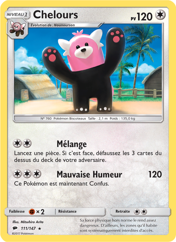 Chelours 111 — Burning Shadows (French Pokémon TCG card)