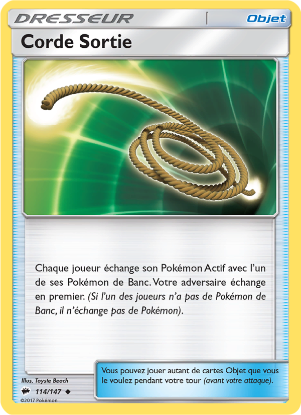 Corde Sortie 114 — Burning Shadows (French Pokémon TCG card)