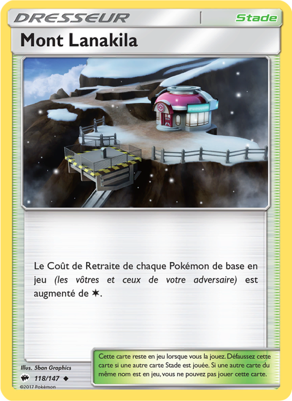 Mont Lanakila 118 — Burning Shadows (French Pokémon TCG card)