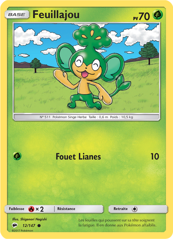 Feuillajou 12 — Burning Shadows (French Pokémon TCG card)