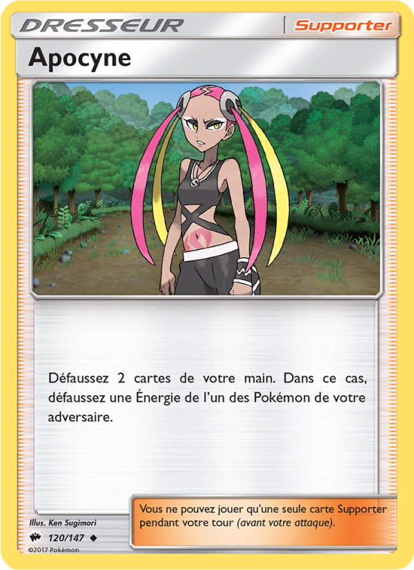 Apocyne 120 — Burning Shadows (French Pokémon TCG card)
