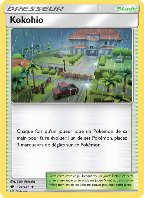 Kokohio 121 — Burning Shadows (French Pokémon TCG card)