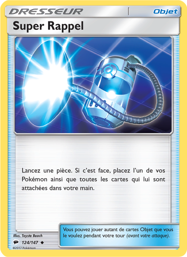 Super Rappel 124 — Burning Shadows (French Pokémon TCG card)