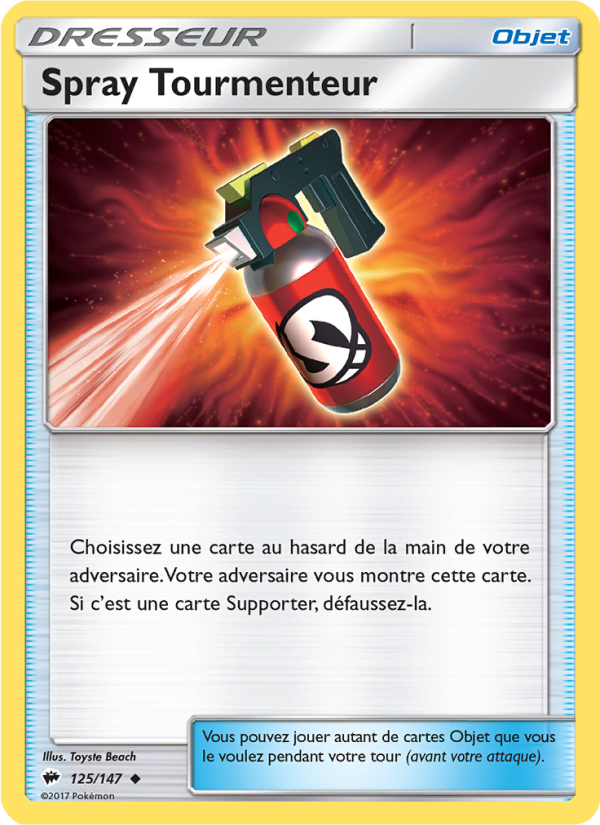 Spray Tourmenteur 125 — Burning Shadows (French Pokémon TCG card)